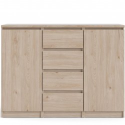 Naia Two Door & Four Drawer Sideboard - Hickory Oak Front View