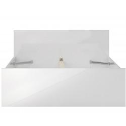 Naia Double Bed Frame - Gloss White Front View