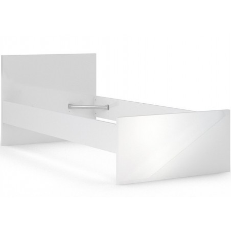 Naia Single Bed Frame - Gloss White