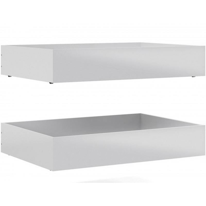 Naia Set of Two Under-bed Drawers  White gloss