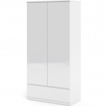 Naia Two Door One Drawer Wardrobe Angled View