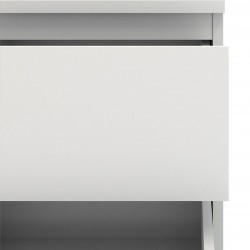 Nova Two Drawer Bedside Cabinet - White Drawer Detail