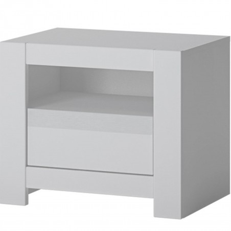 Novi One Drawer Bedside Cabinet Angled View