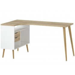 Asti Two Drawer Desk - White/Oak