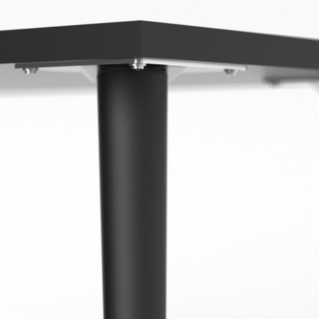 Asti Two Drawer Desk - White/Black Leg Detail