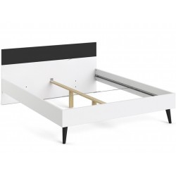 Asti Euro King size Bed - White/Black