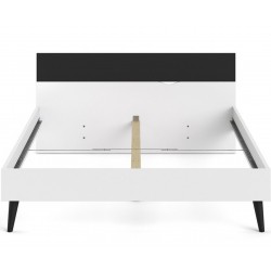Asti Euro King size Bed - White/Black Front View