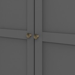 Marlow Three Door Wardrobe - Matt Grey Handle Detail