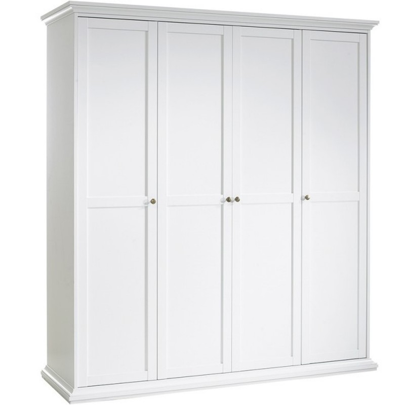 Marlow Four Door Wardrobe - White