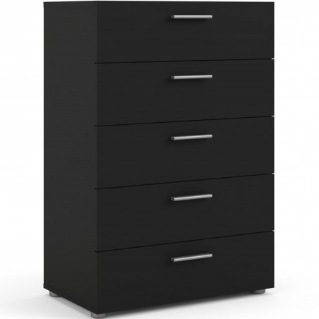 Pepe Five Drawer Chest - Black