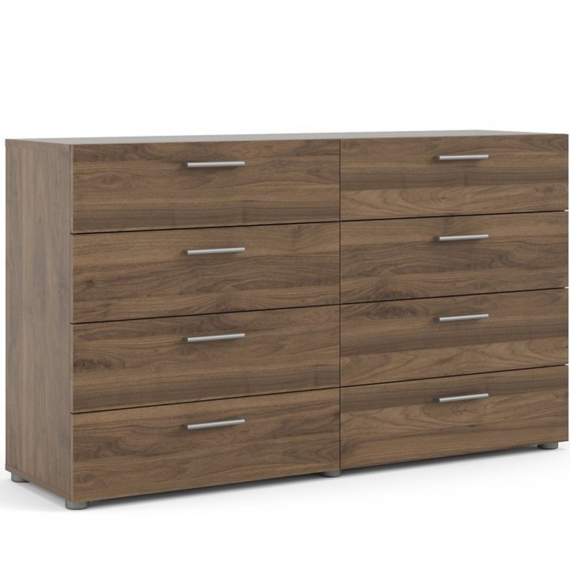 Pepe Eight Drawer Wide Chest - Walnut
