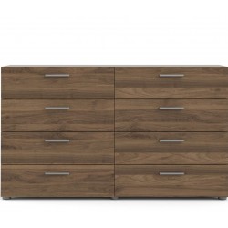 Pepe Eight Drawer Wide Chest - Walnut  Front View