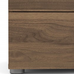 Pepe Eight Drawer Wide Chest - Walnut Base Detail