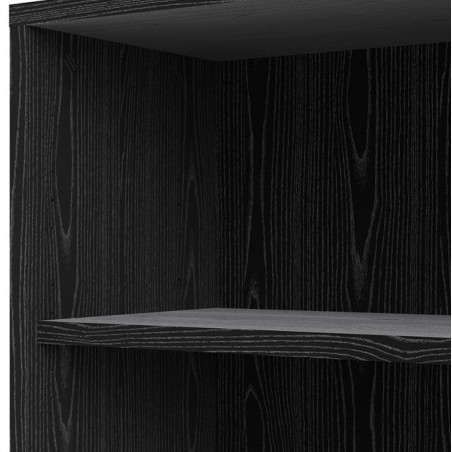 Prima Bookcase 2 Shelves - Black Top Detail