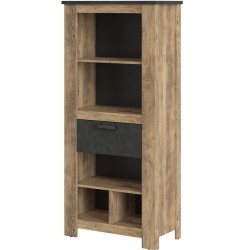 Rapallo One Drawer Bookcase Angled View