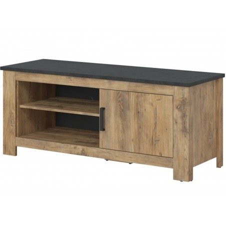 Rapallo One Door Two Shelf TV Unit Angled View
