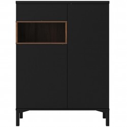 Rye Sideboard in black and walnut, Front view