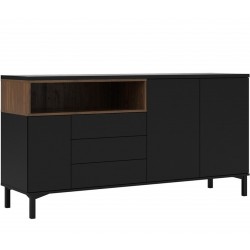 Rye Large Sideboard in black and walnut,