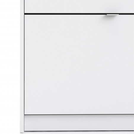 Barden Shoe Cabinet with 3 Tilting Doors and 2 Layers - White Base detail