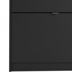 Barden Shoe Cabinet with 2 Tilting Doors and 1 Layer - Matt Black Base Detail