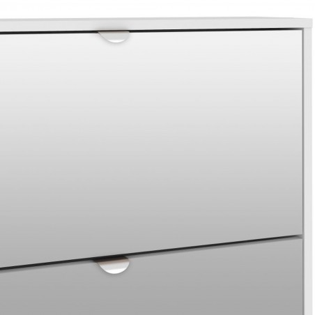 Barden Shoe Cabinet 5 Mirror Tilting Doors - White Front detail
