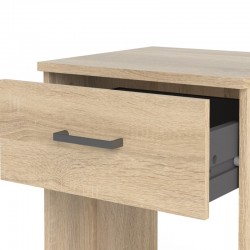Space One Drawer Bedside Cabinet - Oak Drawer Detail