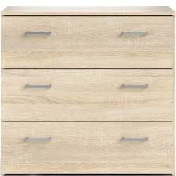 Space Three Drawer Chest - Oak Front View