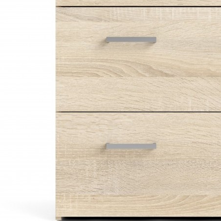 Space Three Drawer Chest - Oak Handle Detail