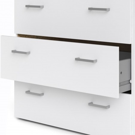 Space Five Drawer Chest - White Drawer Detail