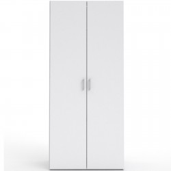 Space Two Door Wardrobe - White Front View