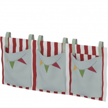 Steens Bed Tidy Pockets - Circus Angled View