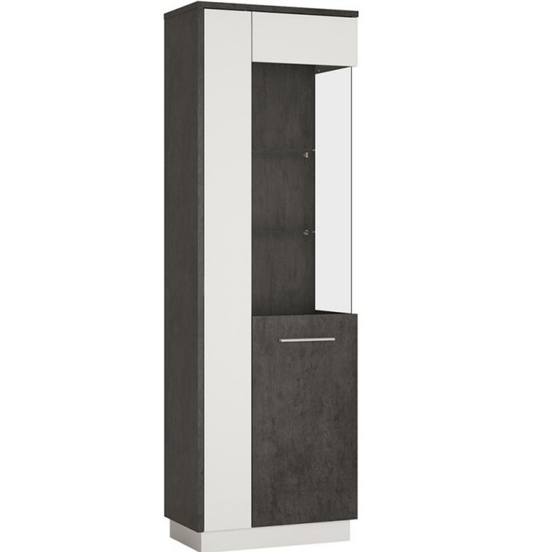 An image of Zingaro Tall Glazed Display Cabinet - Right Hand Door
