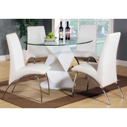 Patrese Four Person Dining Set - White Mood Shot