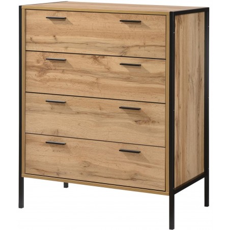 Michigan Urban Style Four Drawer Chest Angled View