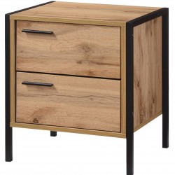 Michigan Urban Style Two Drawer Bedside Cabinet