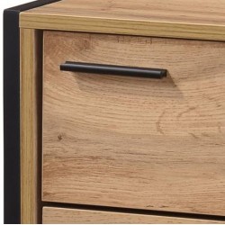 Michigan Urban Style Two Drawer Bedside Cabinet Drawer Detail
