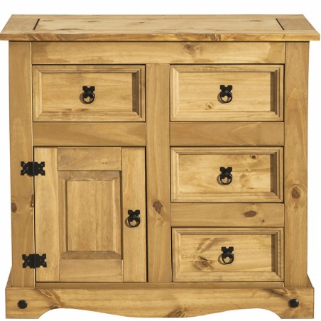 Corona One Door Four Drawer Sideboard Front View