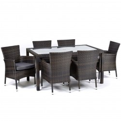 Windsor Six Seater Outdoor Dining Set Side View
