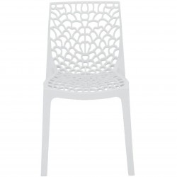 Latico chair in White Front View