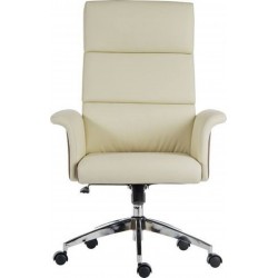 Elstree High Executive Office Chair - Cream Front View