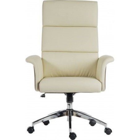 Elstree High Executive Office Chair - Cream Front View