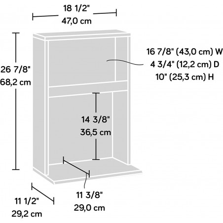 Hudson Wall Mounted Bedside Unit Dimensions