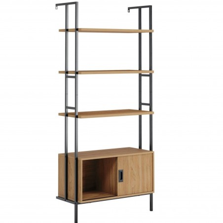 Hythe Wall Mounted Bookcase with Door