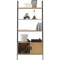 Hythe Wall Mounted Bookcase with Door Mood Shot