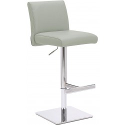 Deluxe Snella Leather Bar Stool - Grey