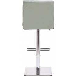 Deluxe Snella Leather Bar Stool - Grey Rear View