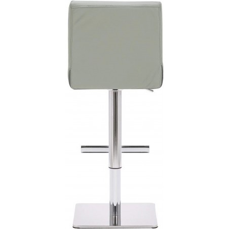 Deluxe Snella Leather Bar Stool - Grey Rear View