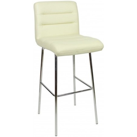 Luscious Fixed Height Bar Stool, cream front angled view
