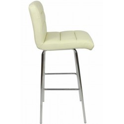 Luscious Fixed Height Bar Stool, cream side view