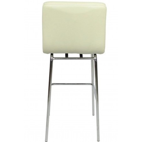 Luscious Fixed Height Bar Stool, cream back view